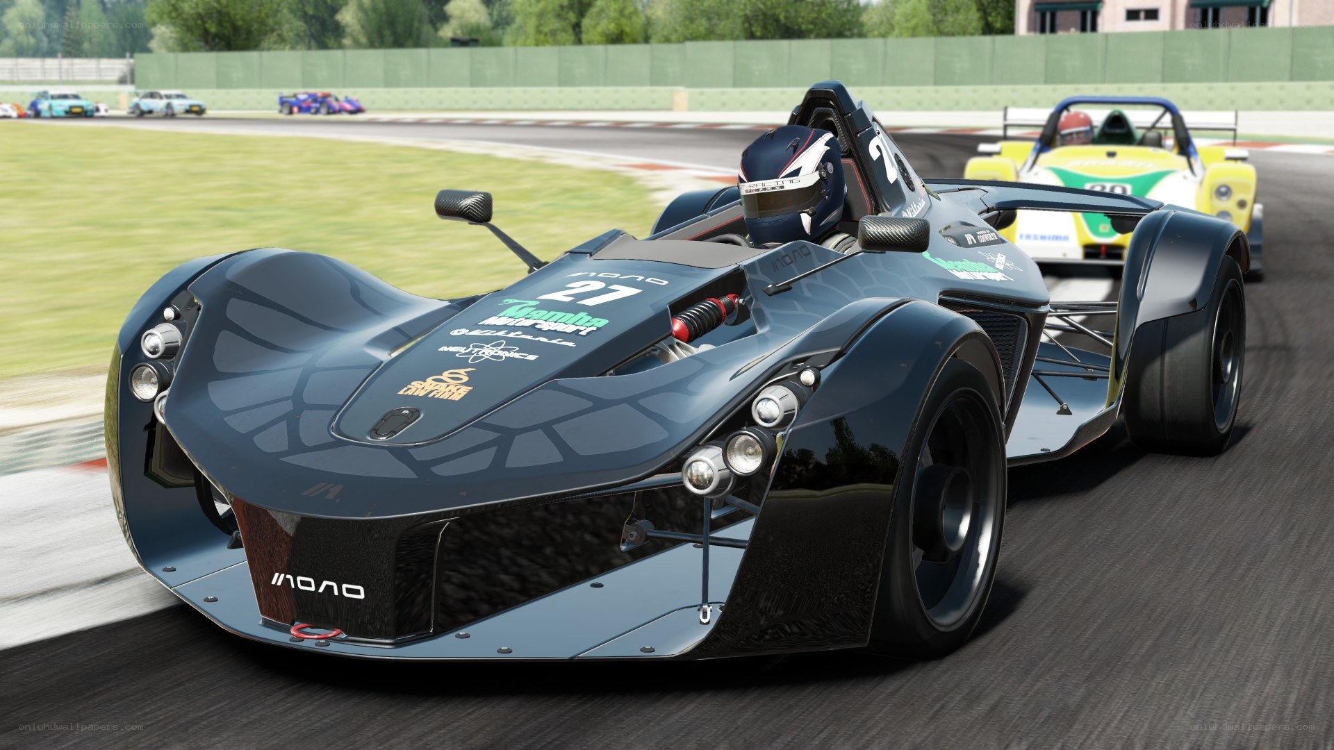 racing car on track