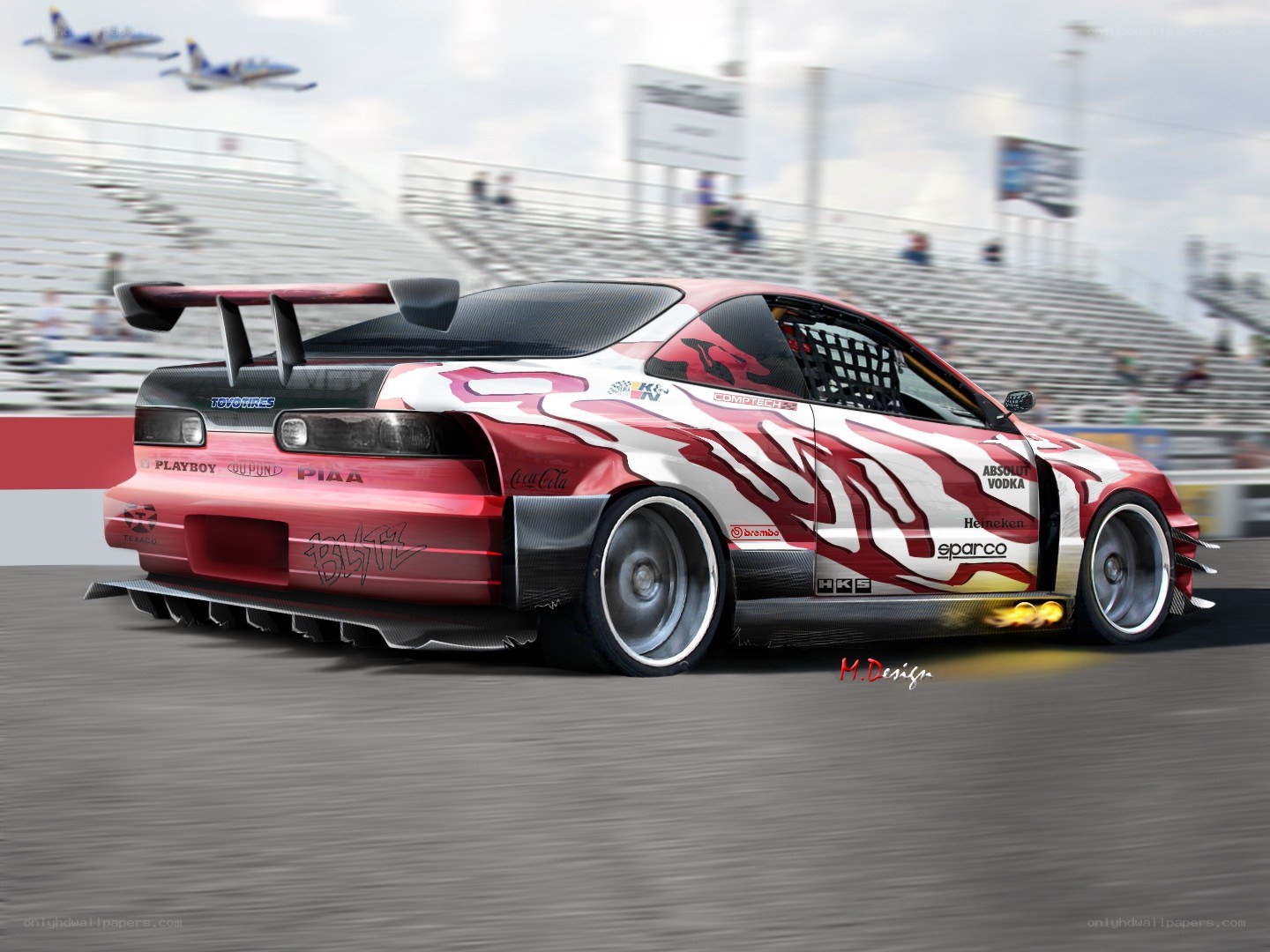racing car on track