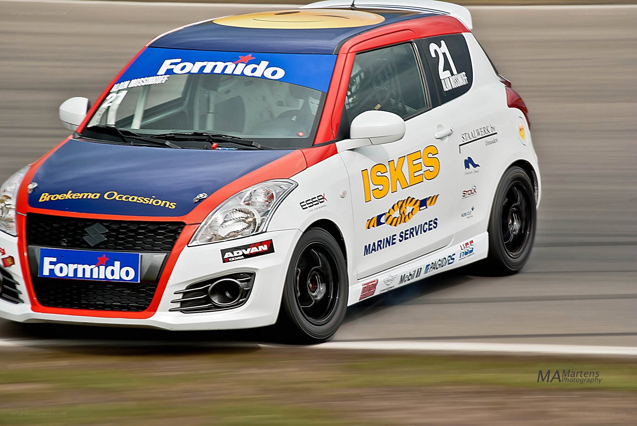 racing car on track