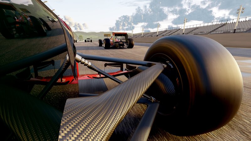 racing car on track