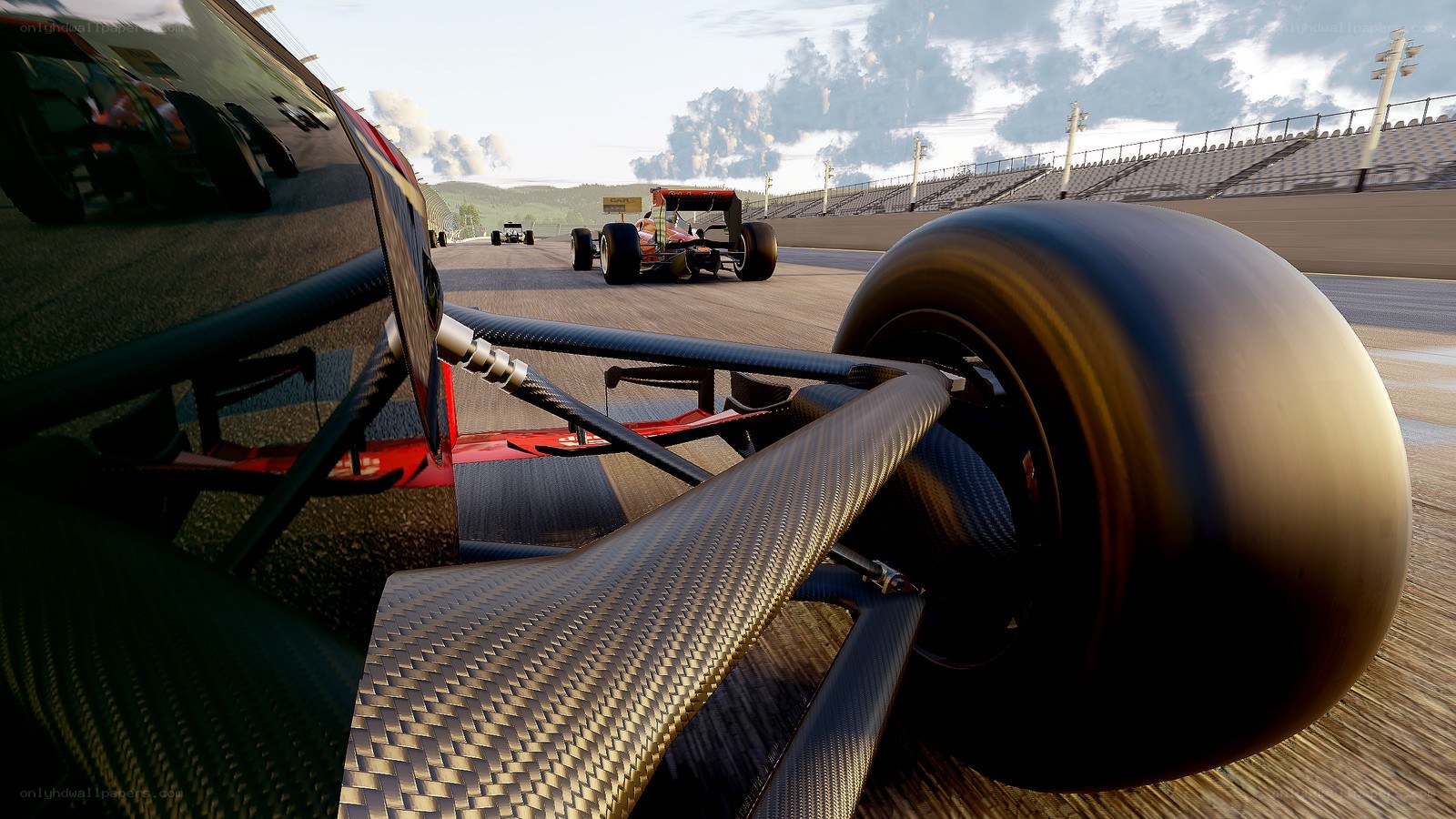 racing car on track