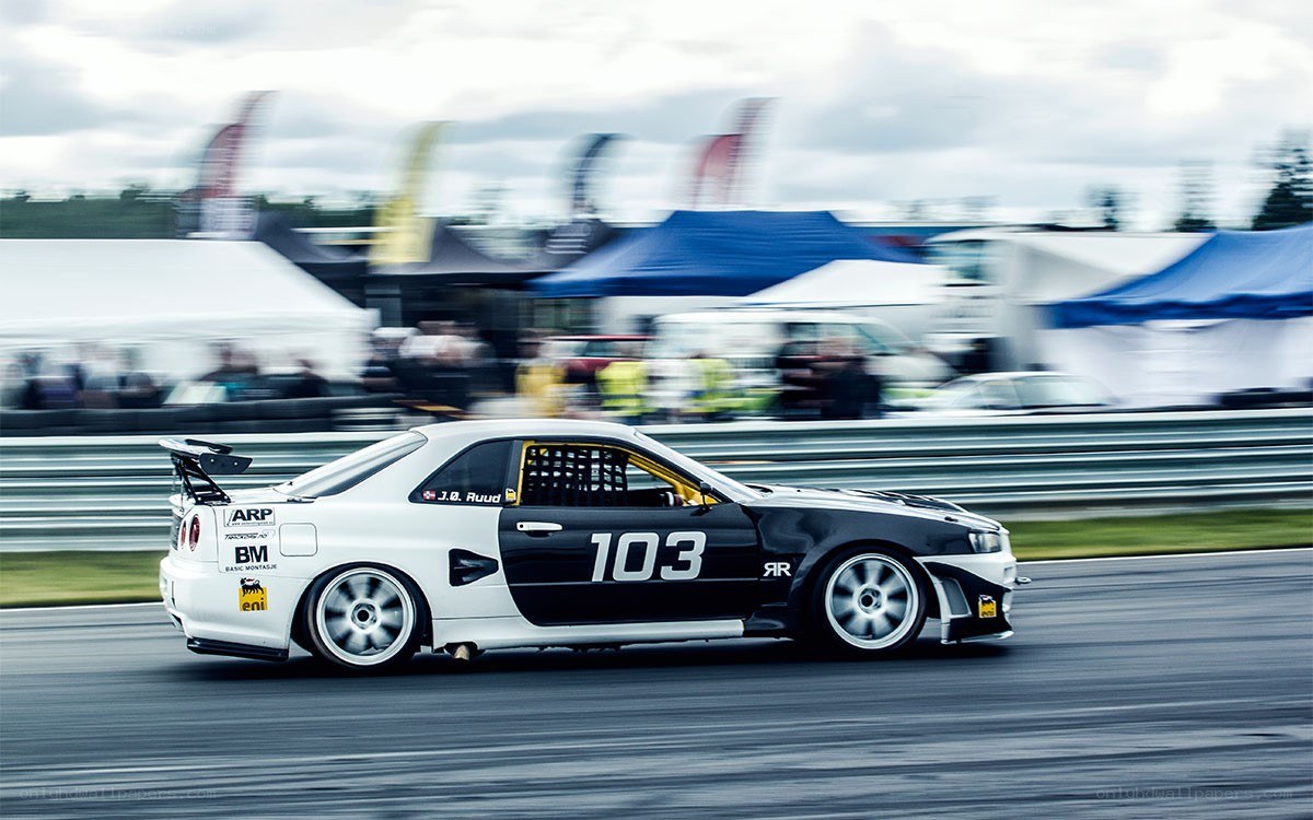 racing car on track