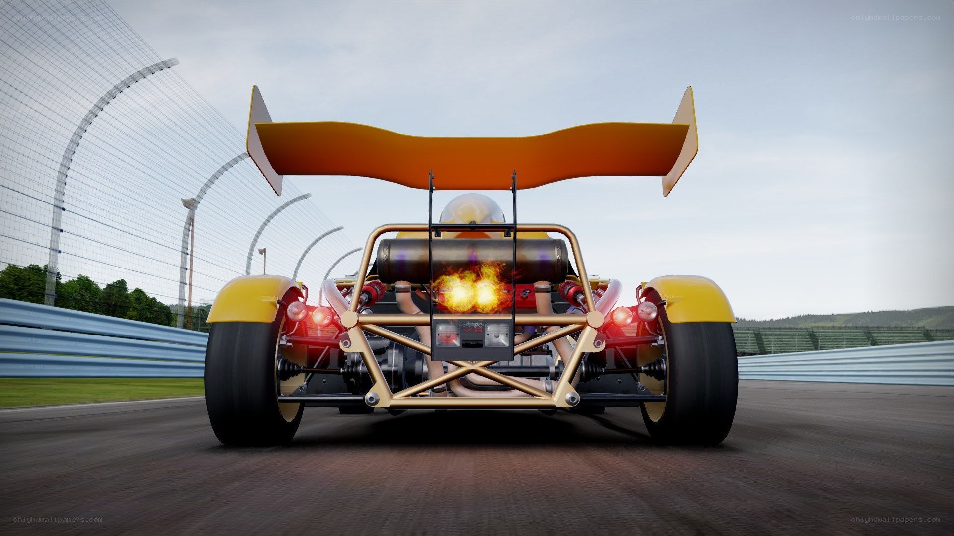 racing car on track
