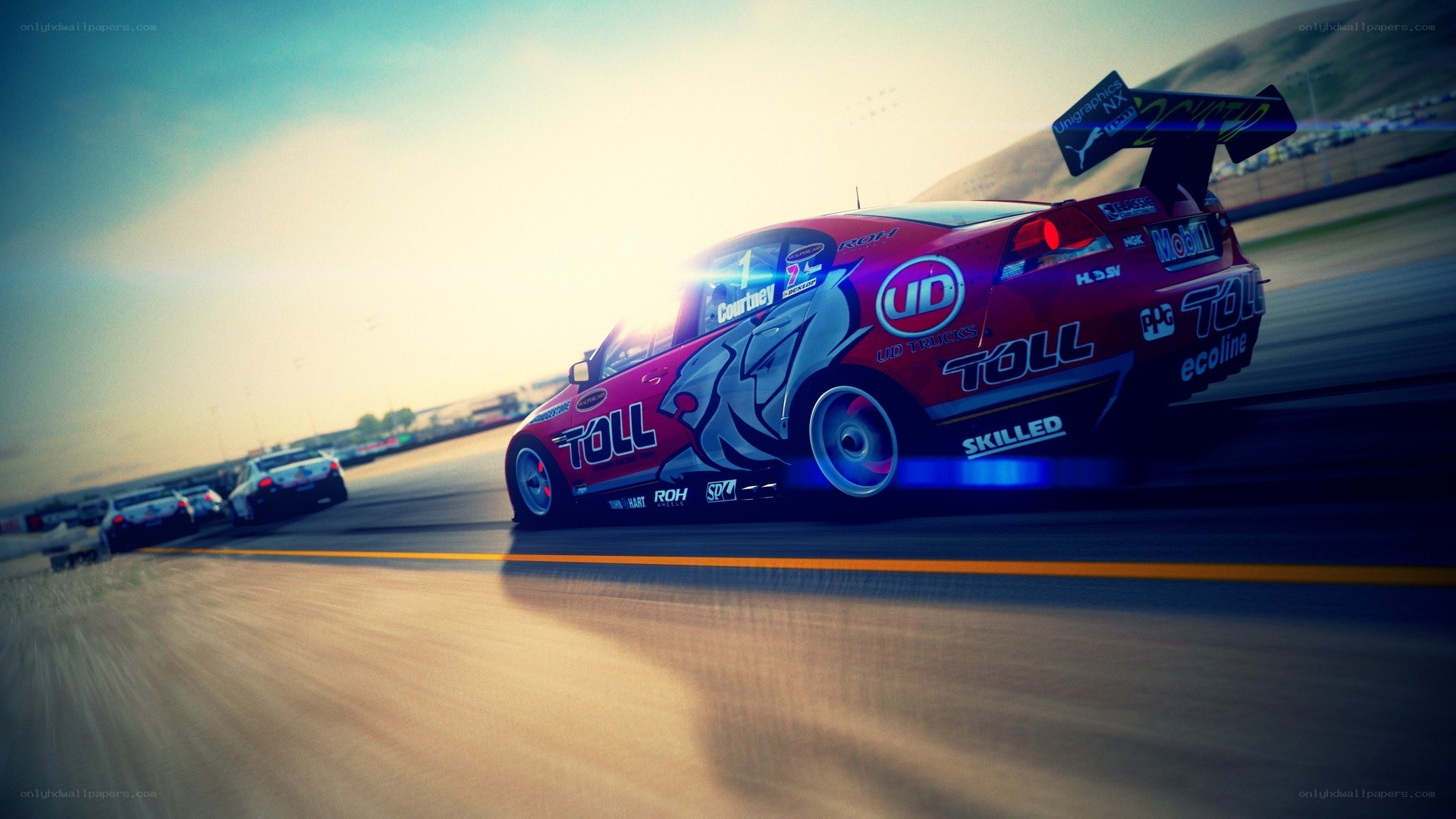 racing car on track
