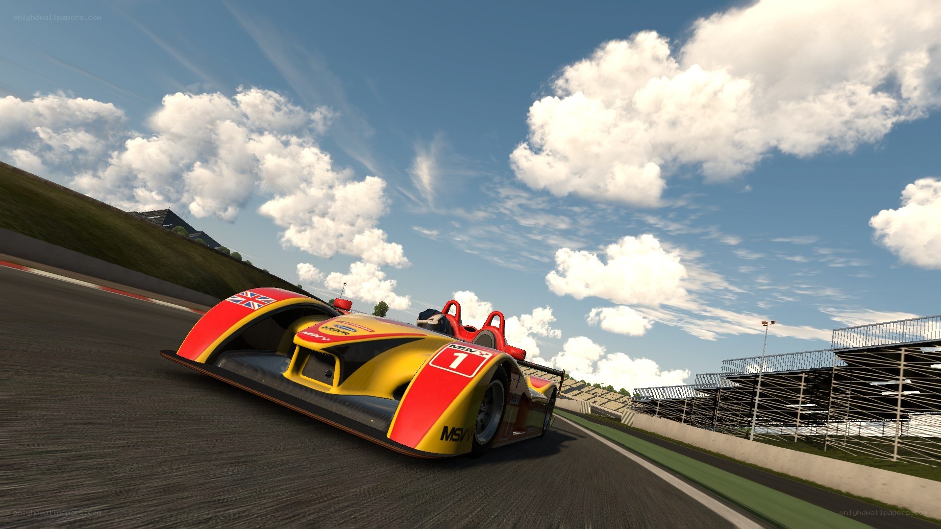 racing car on track