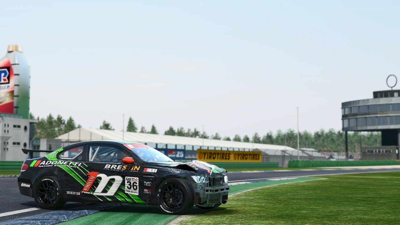 racing car on track