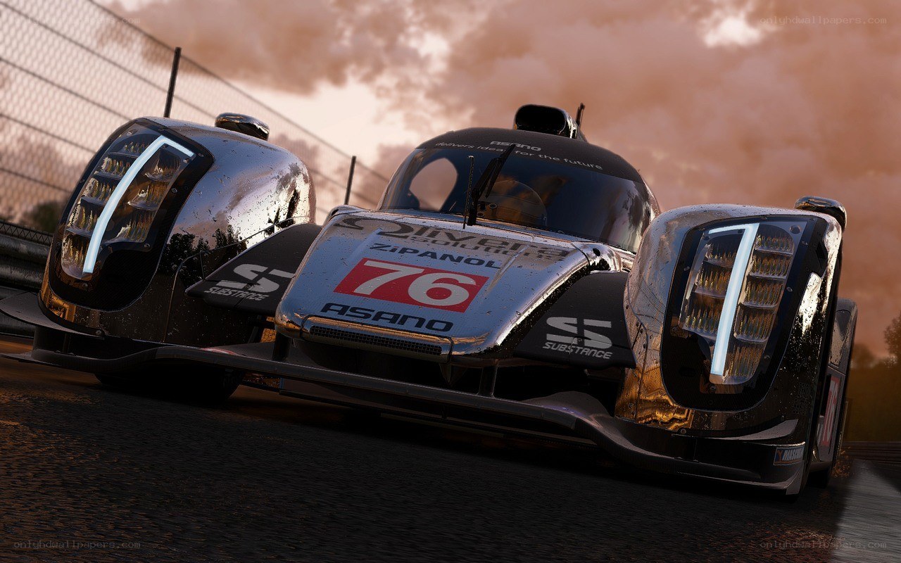 racing car on track