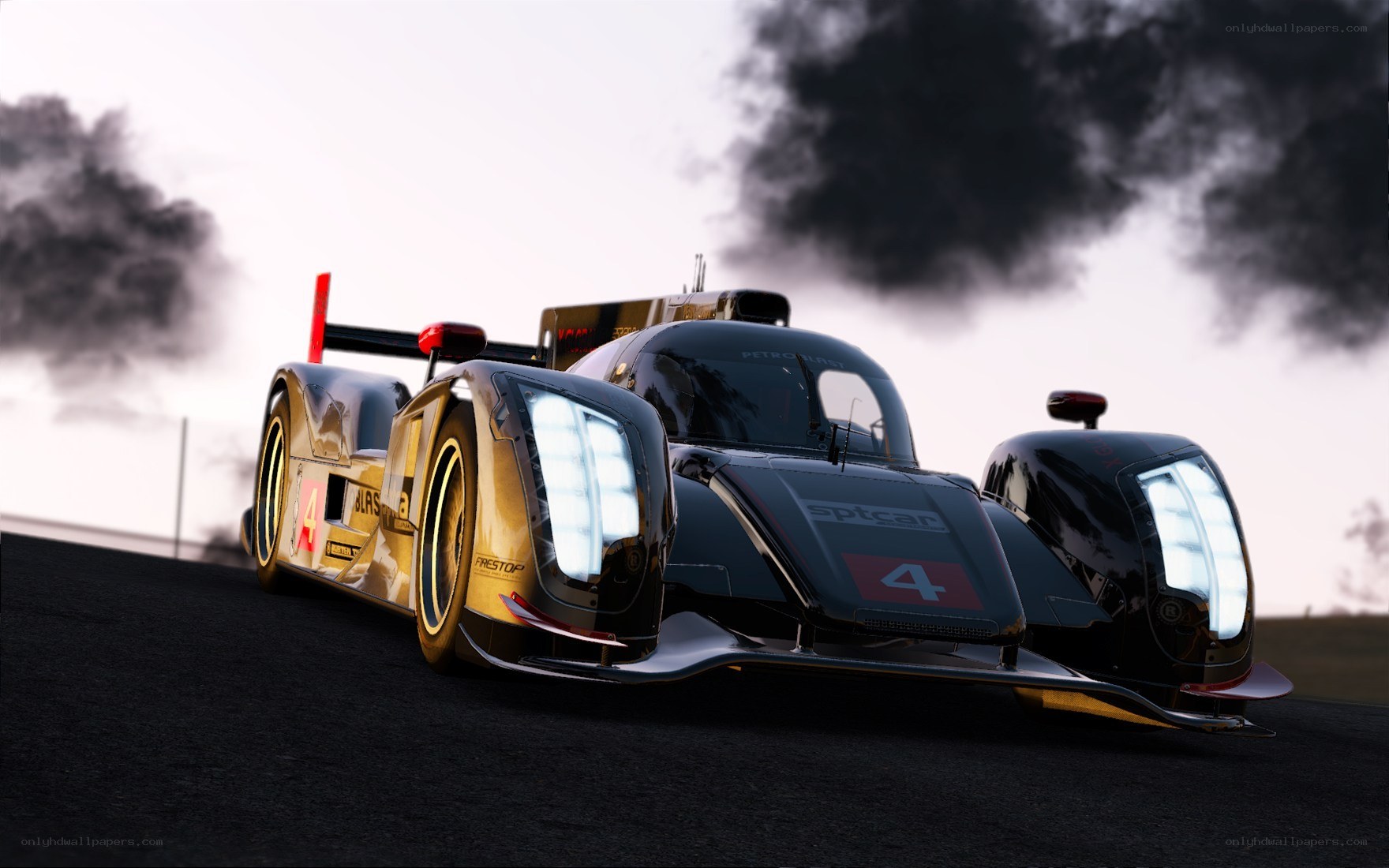 racing car on track