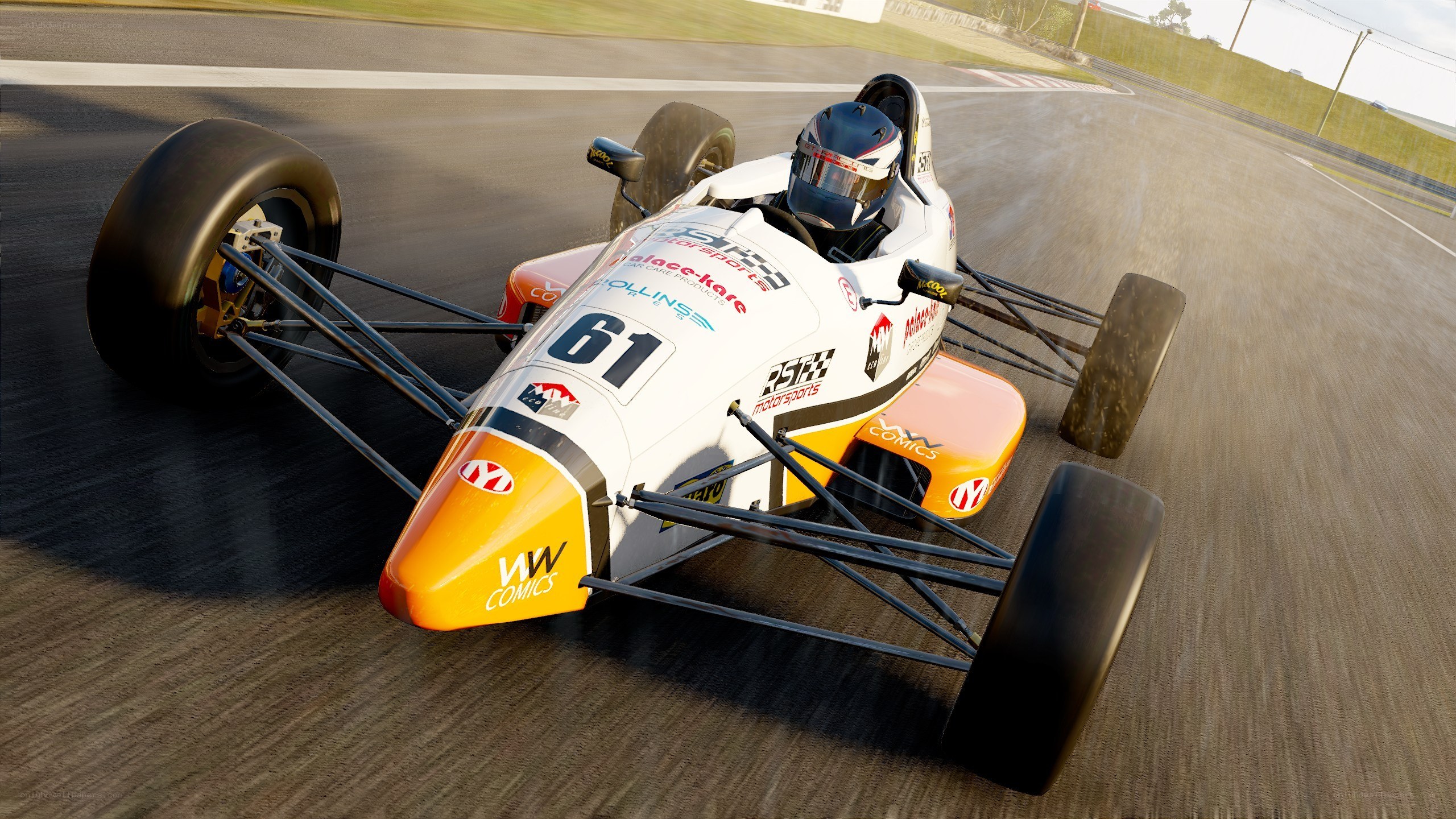 racing car on track