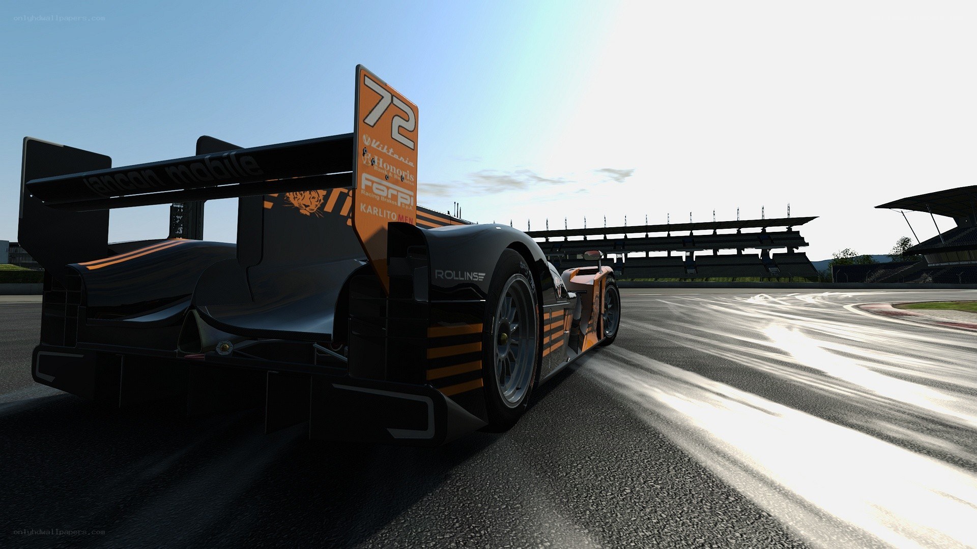 racing car on track