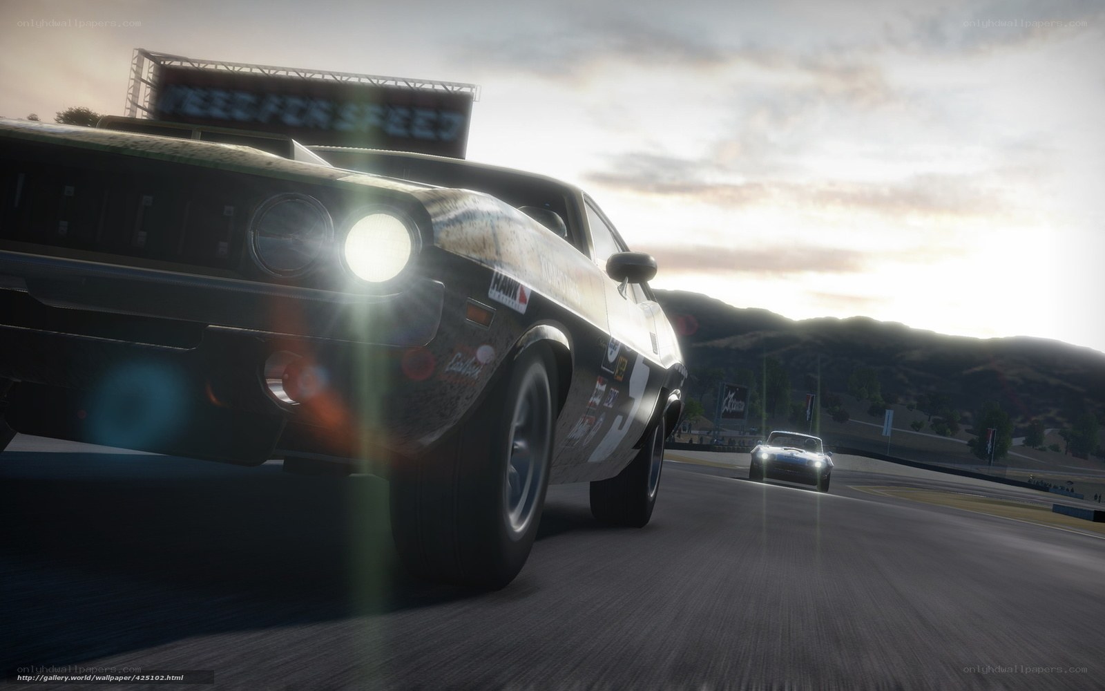 racing car on track