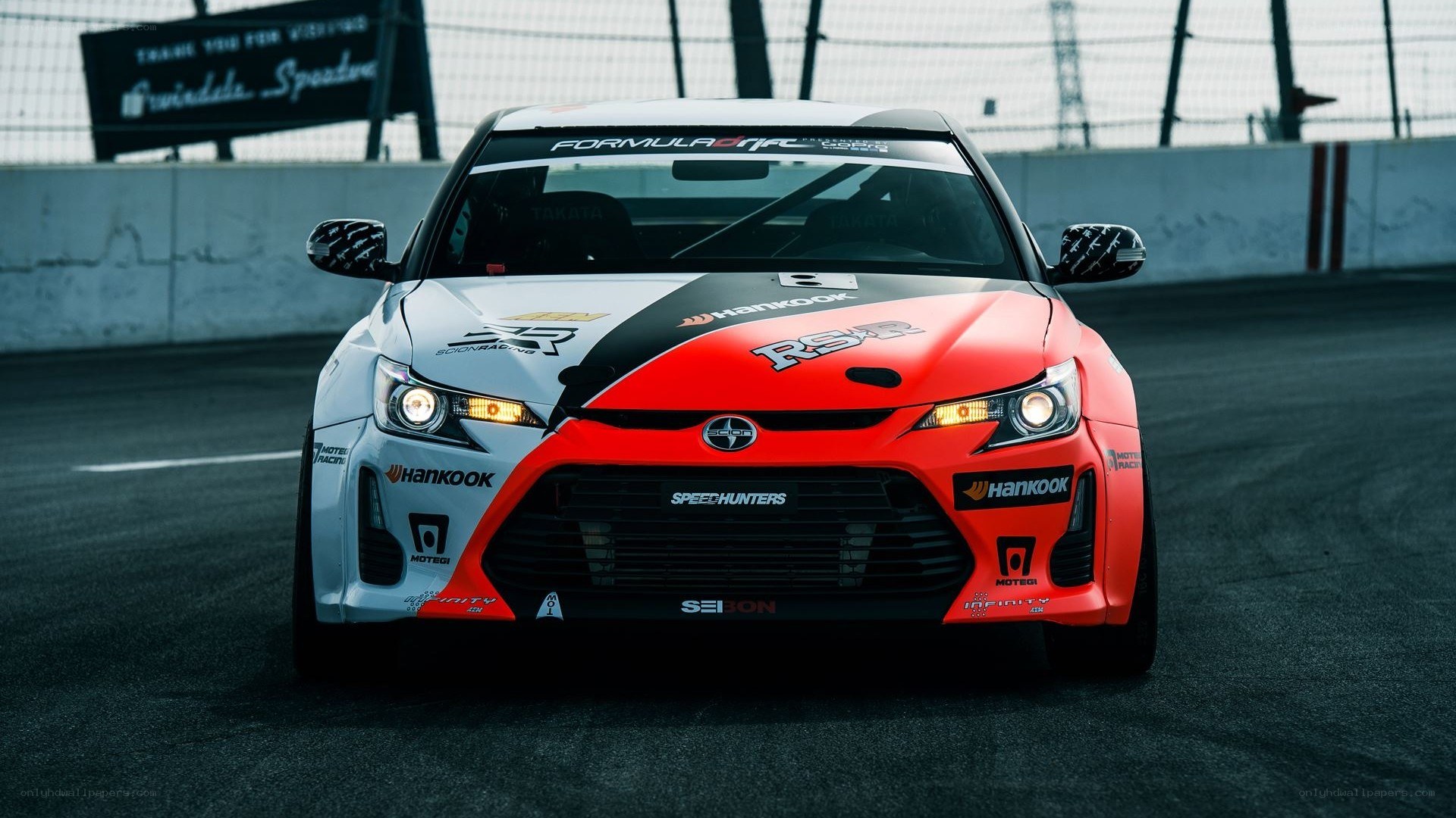 racing car on track