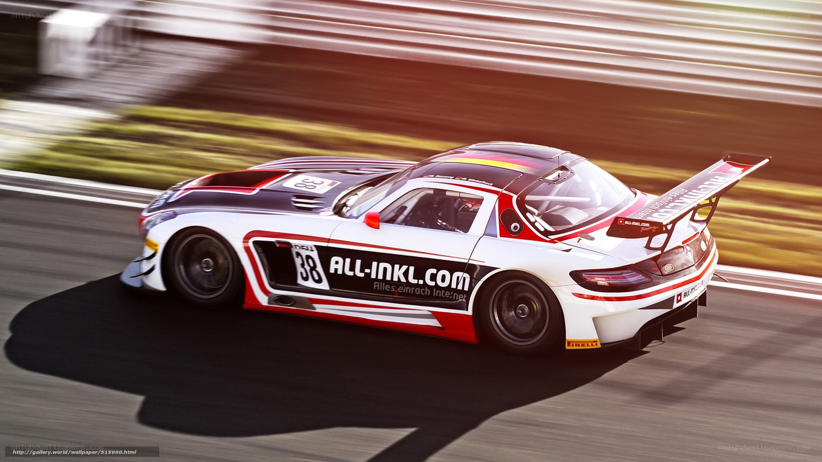 racing car on track
