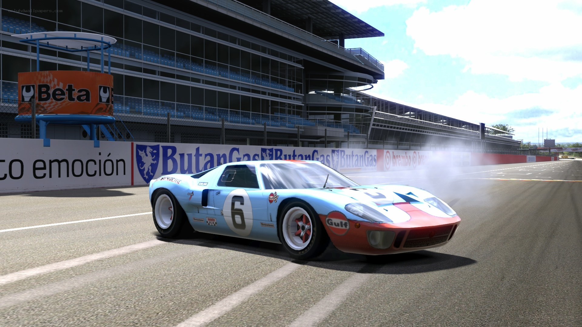 racing car on track