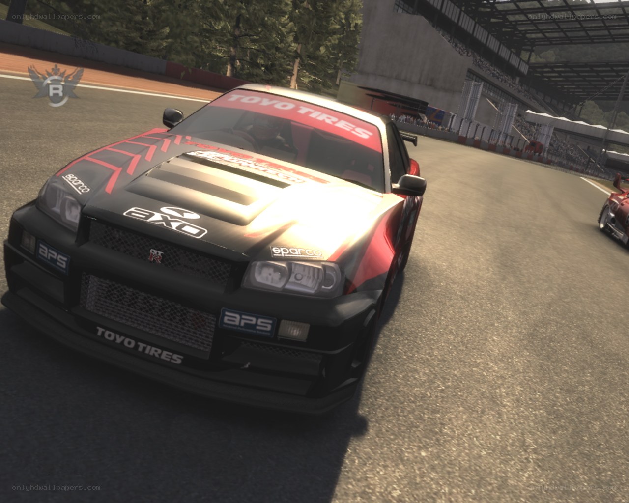 racing car on track