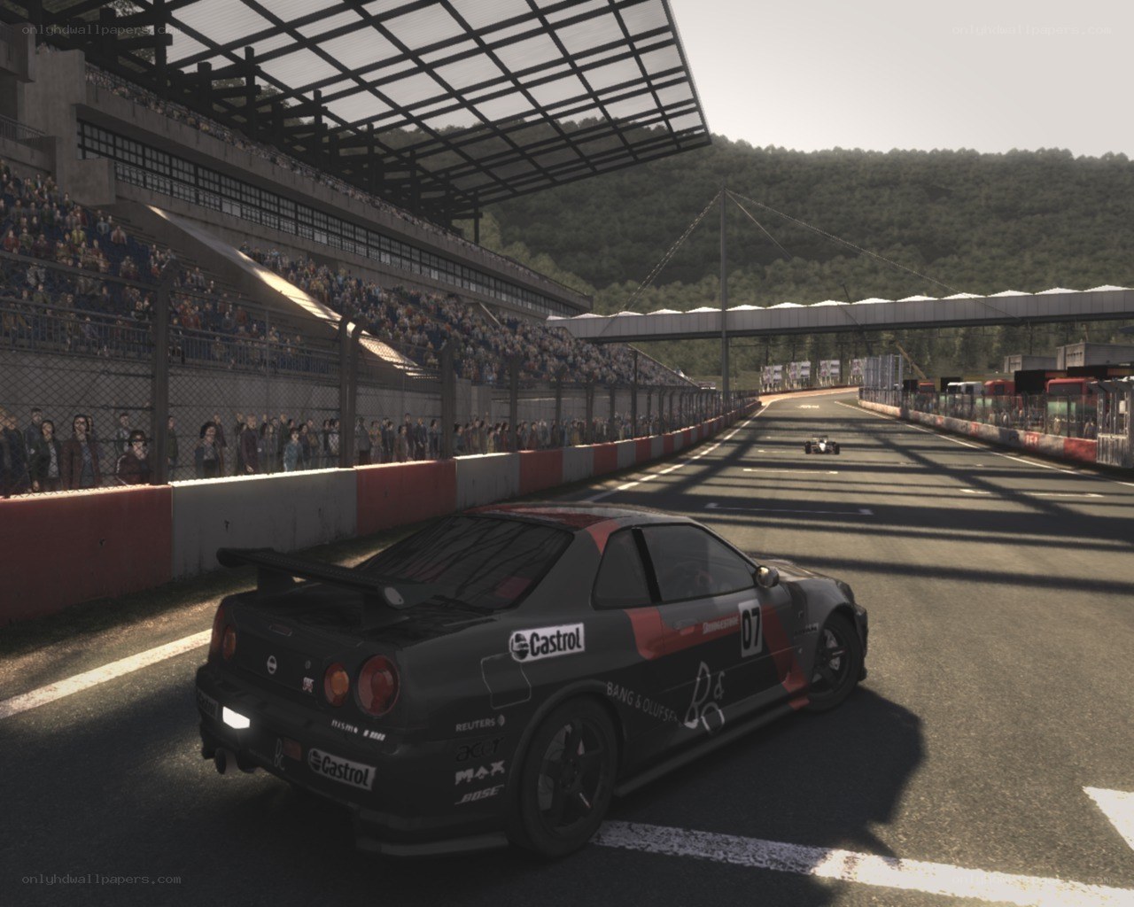 racing car on track