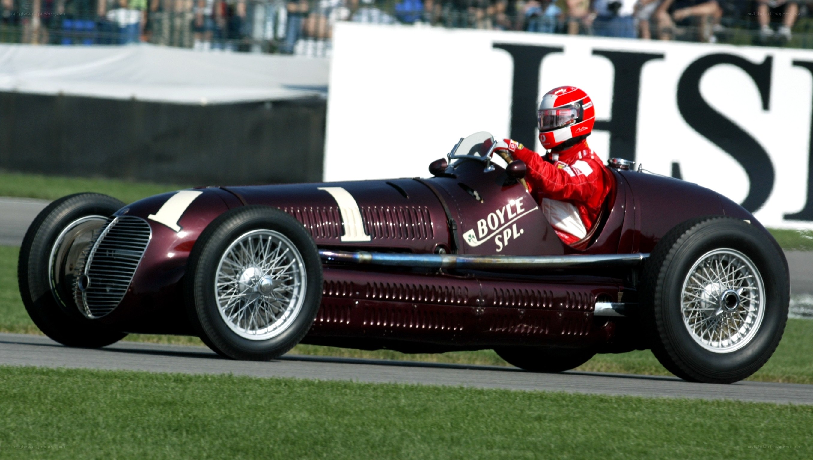 Racing car on track