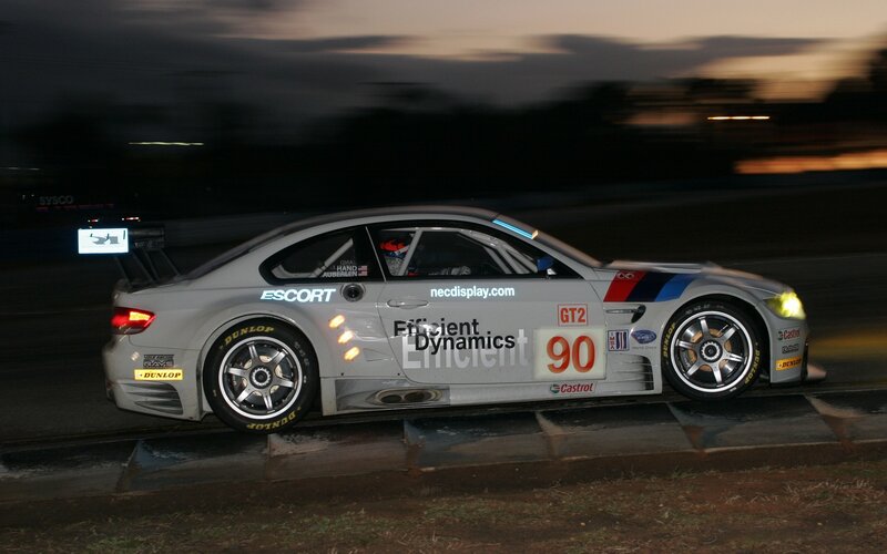 racing car on track at night