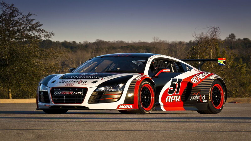 Racing Car on Track — Black, Dramatic, Sunset