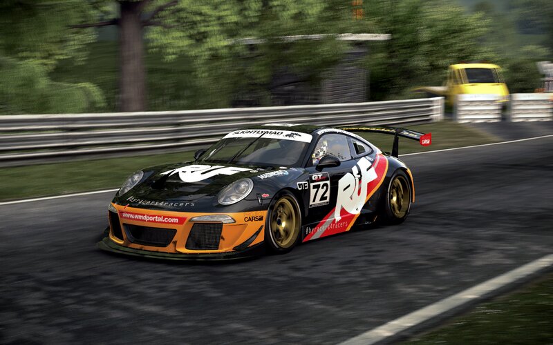 Racing Car on Track — Black, Dynamic, Afternoon, 3d Render, Race Car