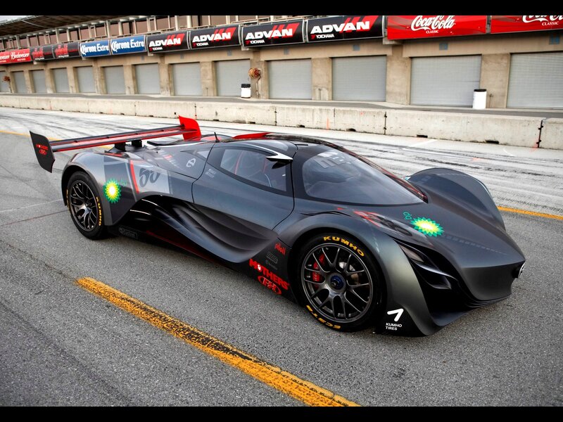 Racing Car on Track — Black, Dynamic, Afternoon, Photograph, Race Track