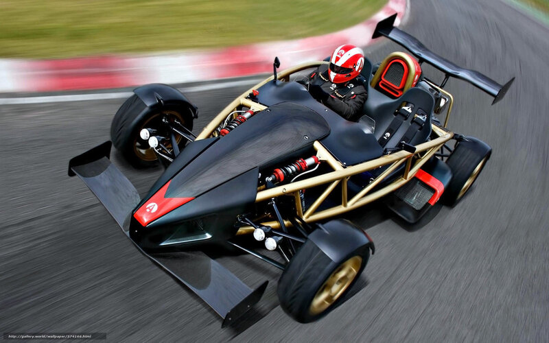 Racing Car on Track — Black, Dynamic, Photograph, Driver, Race Track