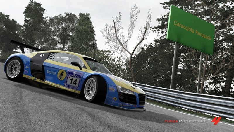 Racing Car on Track — Blue, Competitive, 3d Render, Race Car