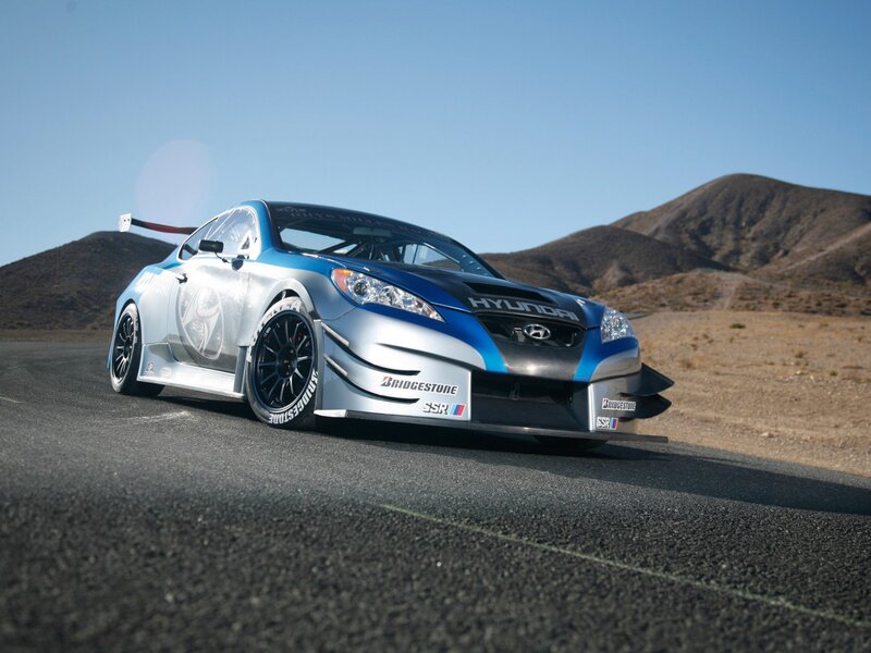 Racing Car on Track — Blue, Dramatic, Afternoon