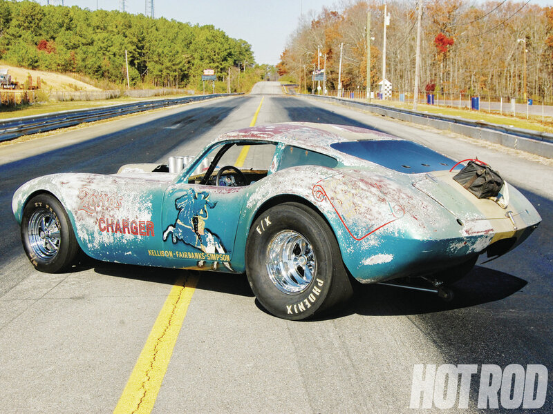 Racing Car on Track — Blue, Dramatic, Autumn