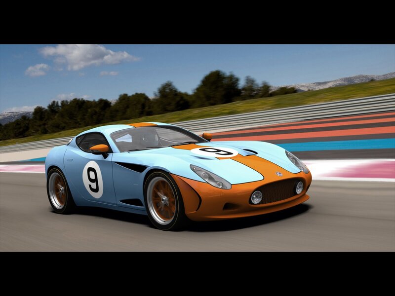 Racing Car on Track — Blue, Dynamic, Afternoon, 3d Render