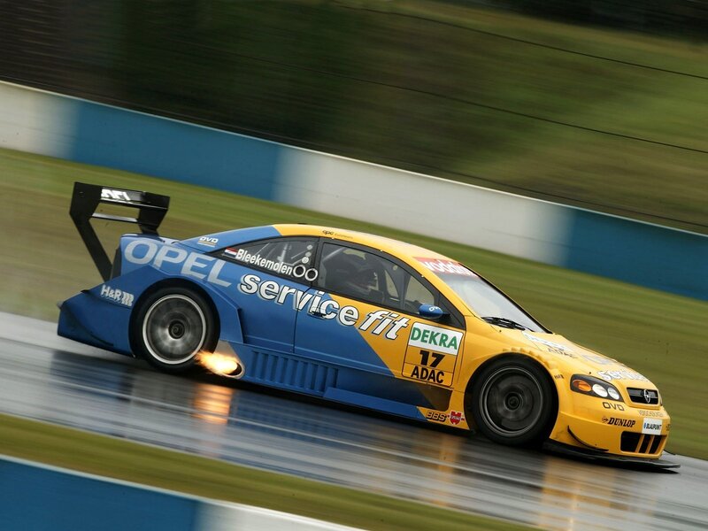 Racing Car on Track — Blue