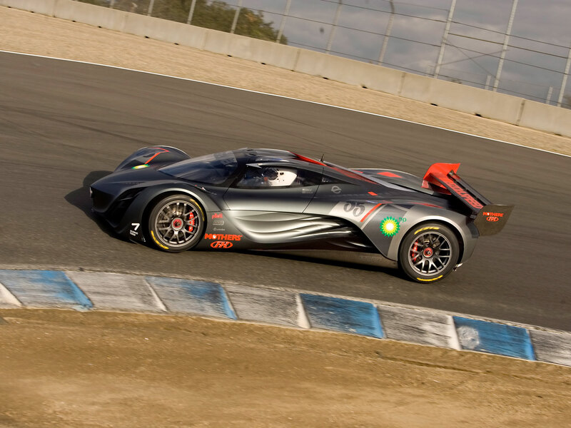 Racing Car on Track — Gray, Dynamic, Afternoon, Photograph, Driver