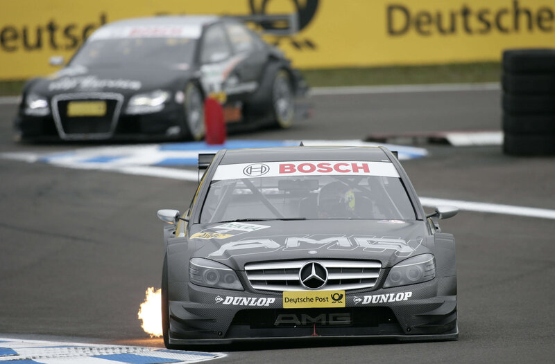 Racing Car on Track — Gray, Dynamic