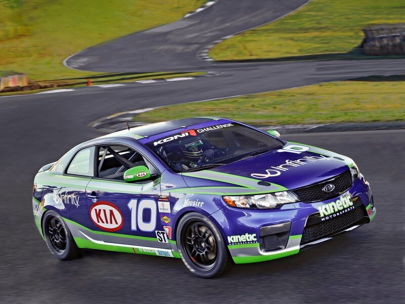 Racing Car on Track — Purple, Dynamic, Afternoon