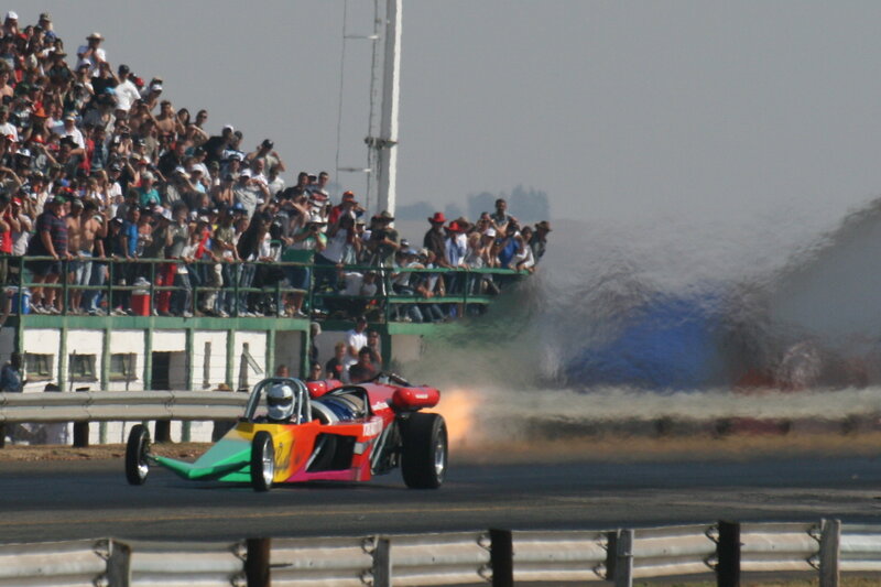 Racing Car on Track — Red, Chaotic