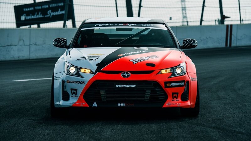 Racing Car on Track — Red, Dramatic, Photograph, Race Car