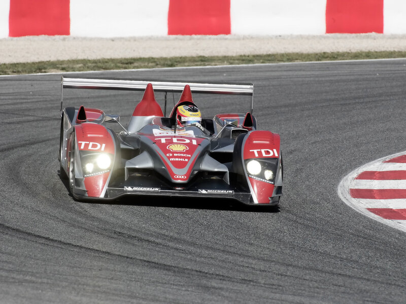 Racing Car on Track — Red, Dynamic, Afternoon, Photograph, Driver, Race Car