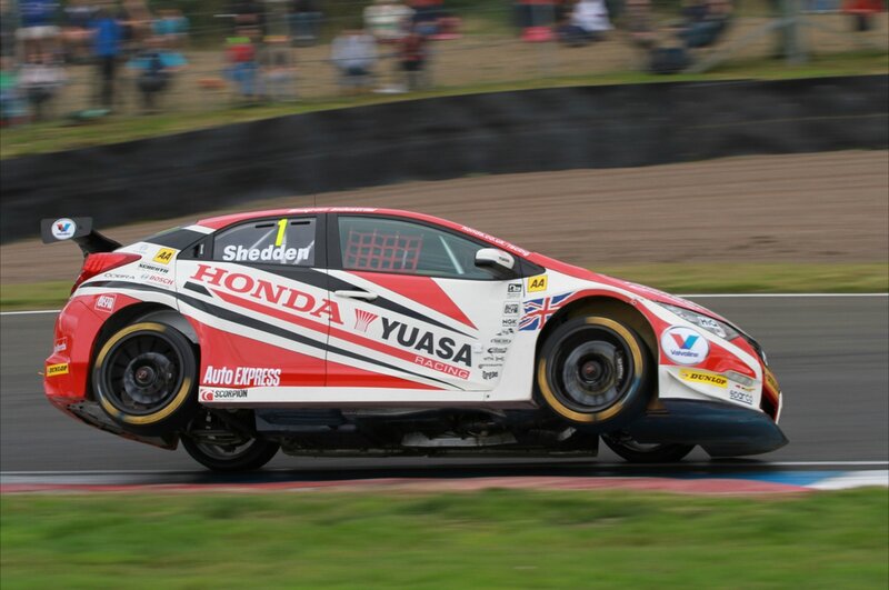 Racing Car on Track — Red, Dynamic, Afternoon, Photograph