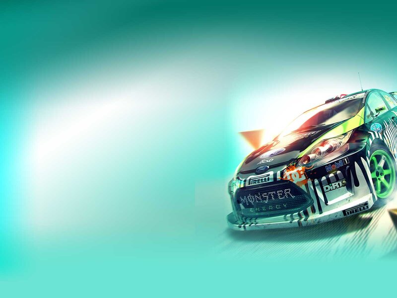 Racing Car on Track — Teal, Dynamic, Digital Art