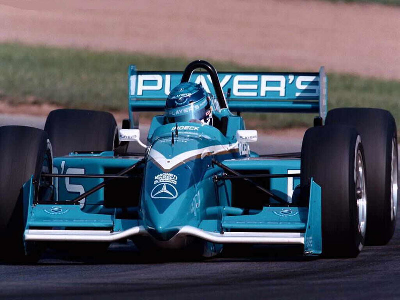Racing Car on Track — Teal, Dynamic