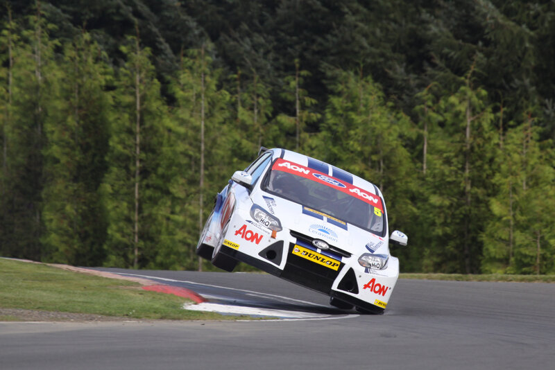 Racing Car on Track — White, Dynamic, Afternoon, Photograph, Trees