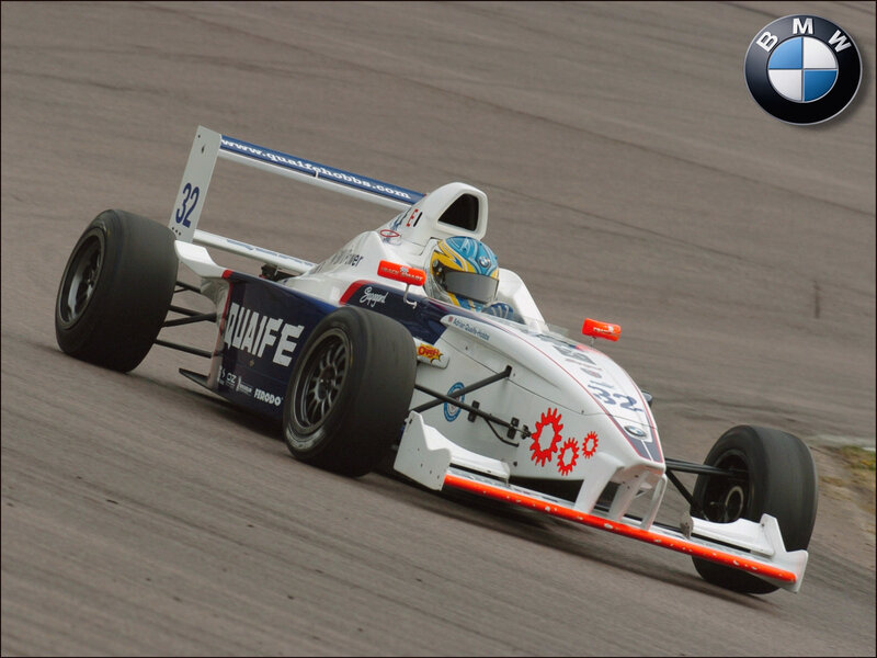 Racing Car on Track — White, Dynamic, Photograph, Driver, Helmet