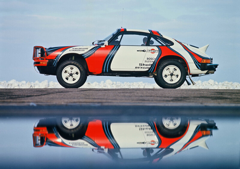 Racing Car on Wet Surface — White