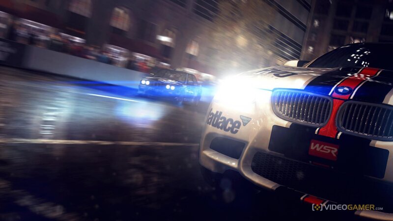Racing Car on Wet Track — Black, Dynamic
