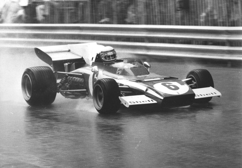 Racing Car on Wet Track — Black
