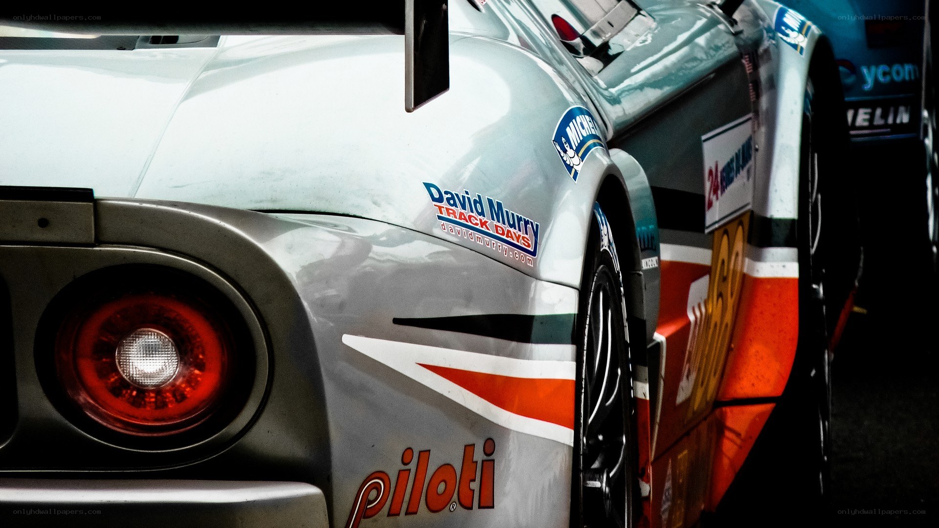 racing car rear view
