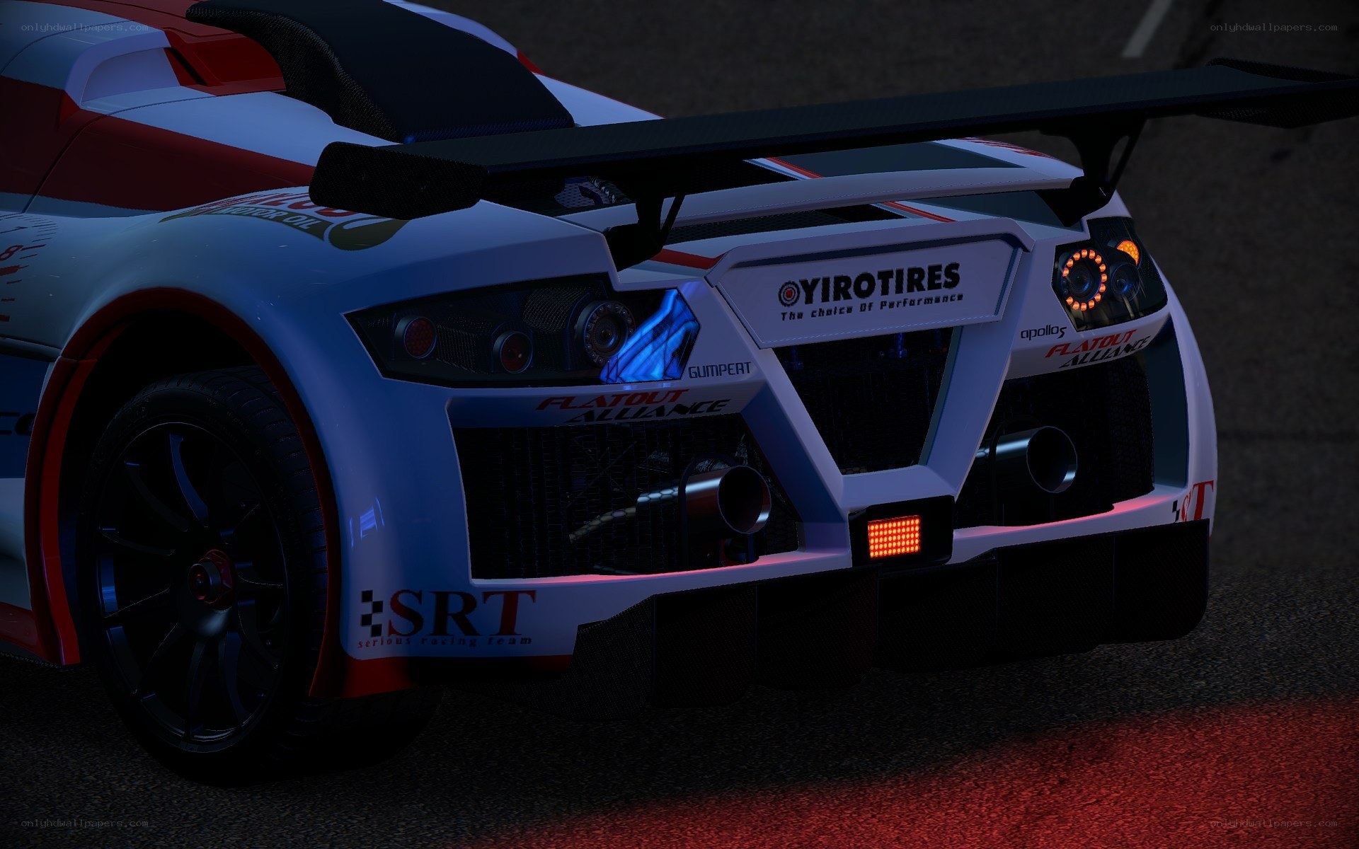 racing car rear view