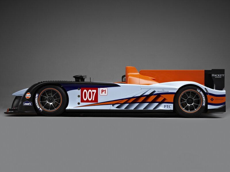 Racing Car Side Profile — White