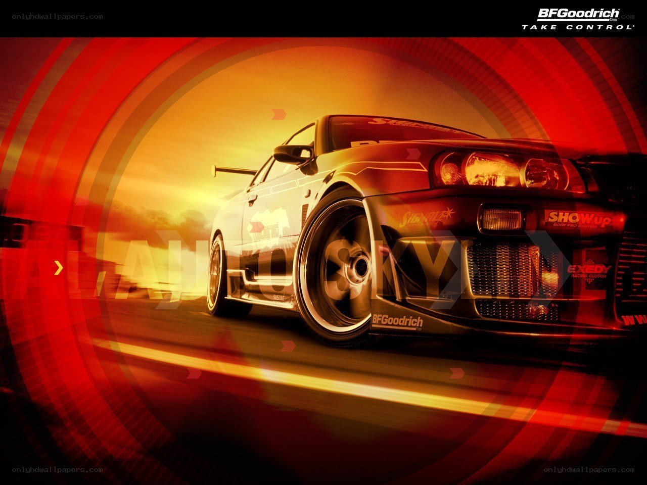 racing car with BFGoodrich branding
