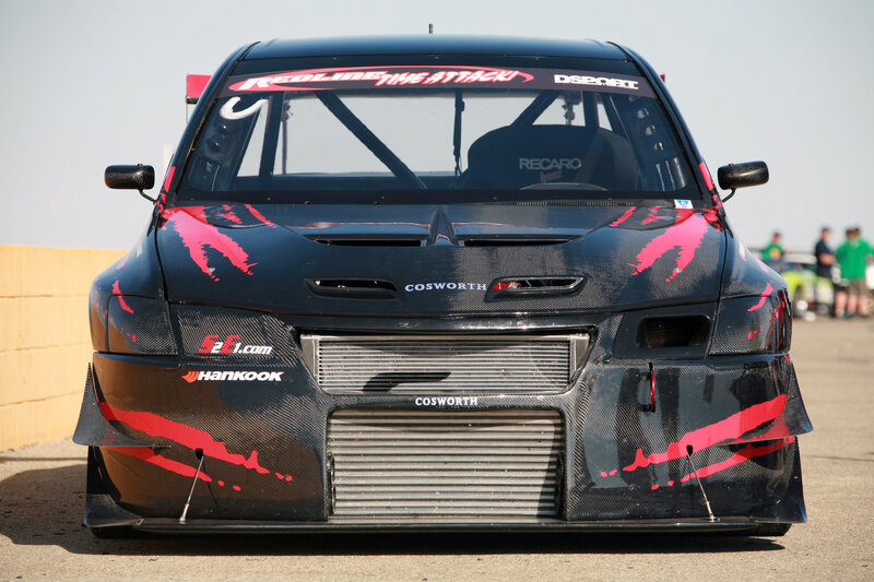racing car with carbon fiber body